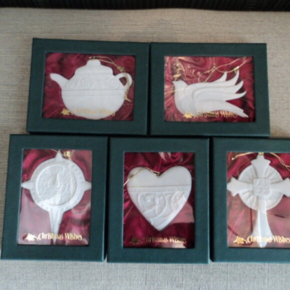 vintage porcelain Christmas ornaments~ Demdaco - Picture 12 of 13